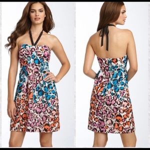 Trina Turk Stella Leopard beaded halter dress 2